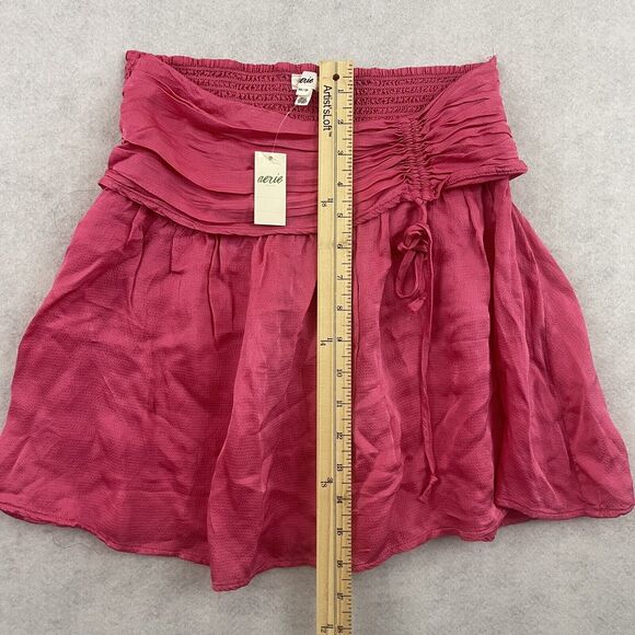 Aerie Ribbed Mini Skirt Womens Size XS Pink NEW MSRP $49.95 - Picture 7 of 8